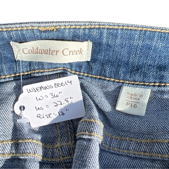 Coldwater Creek High Rise Straight-Leg Jeans Size P16 - Picture 5 of 5